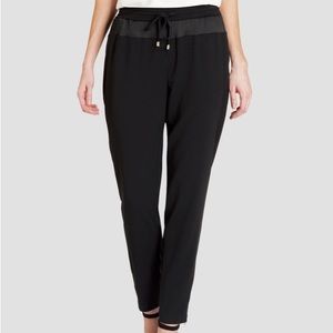 Ted Baker Irisha Zipper Cuff High Waist Drawstring Jogger Pants Black Size M